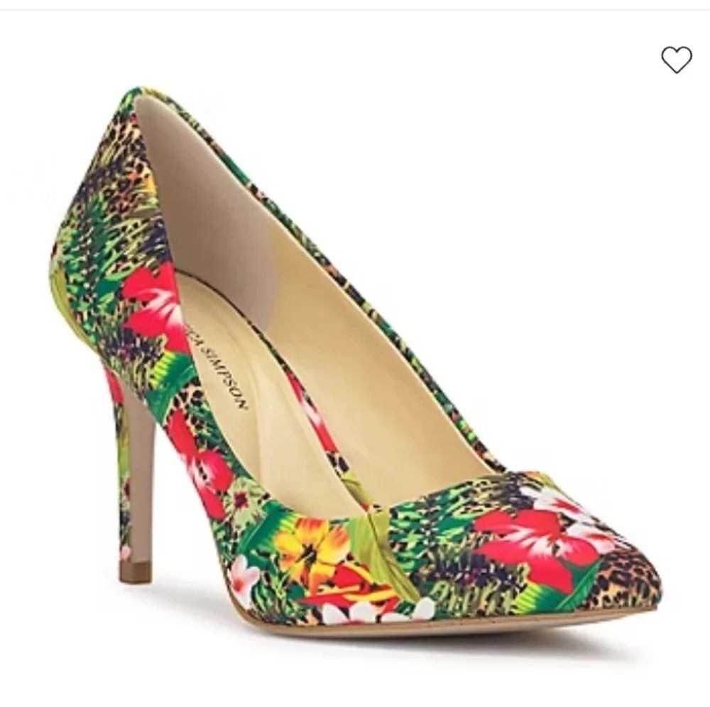 BRAND NEW JESSICCA SIMPSON APELHAN MULTICOLOR FLORAL POINTED TOE HEEL